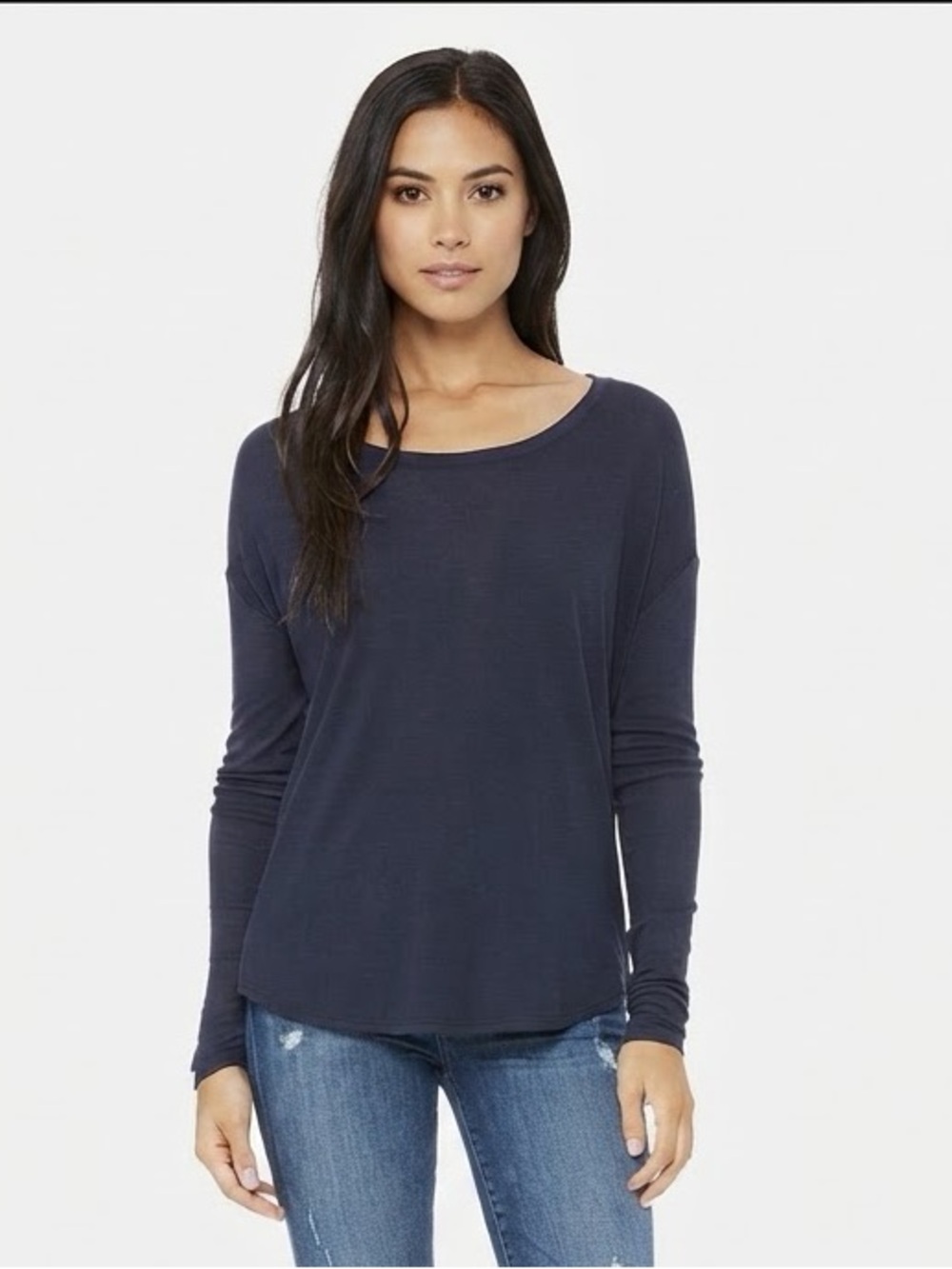 Bella + Canvas Flowy Long-Sleeve T-Shirt with 2x1 Sleeves☀️